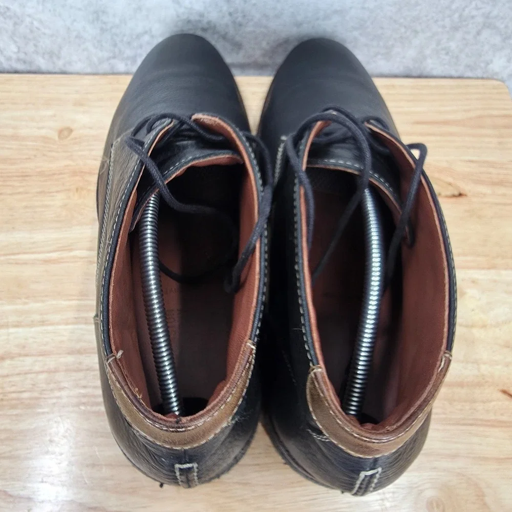 Johnston Murphy Copeland Chukka Boots Mens 12 M Black Sheepskin Leather 25-2021